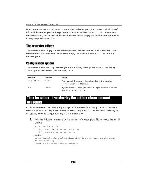 jQuery 1.4 Animation Techniques - Index of