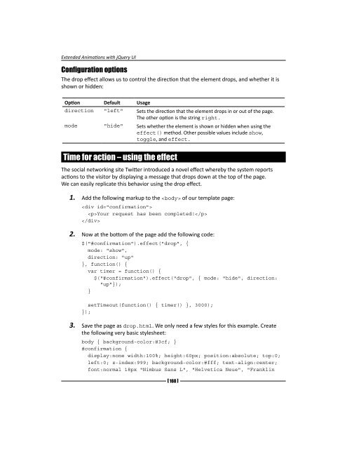 jQuery 1.4 Animation Techniques - Index of