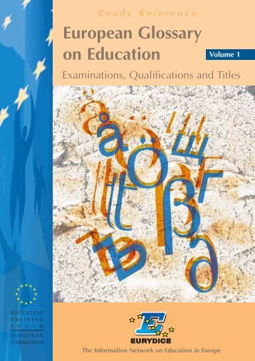 Ready Reference: European Glossary on Education