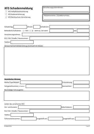 KFZ-‐Schadenmeldung