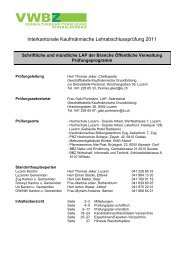 Interkantonale Kaufmännische Lehrabschlussprüfung 2011 - Vwbz.ch