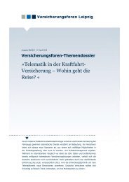 Telematik in der Kraftfahrt- Versicherung – Wohin geht die Reise? «