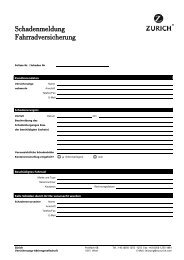 Schadenmeldung Fahrradversicherung - Zurich Connect