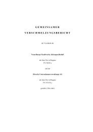 gemeinsamer verschmelzungsbericht - Vorarlberger Kraftwerke AG