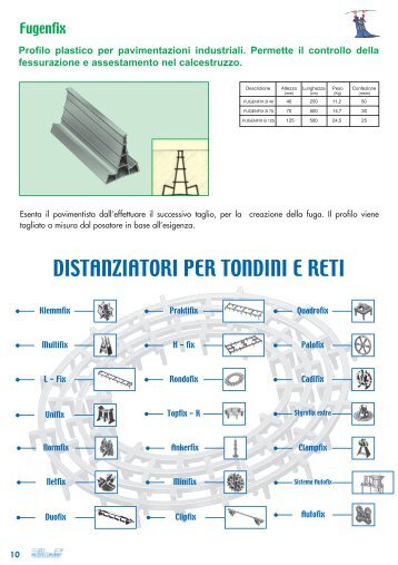 DISTANZIATORI PER TONDINI E RETI