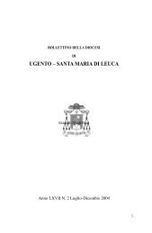 BOLLETTINO DIOCESANO N. 2 -2004.pdf - Diocesi Ugento