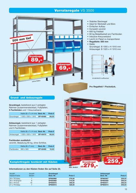 Betriebseinrichtung Aktion 2012 - Endler Industriebedarf