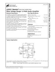 LM4951 Wide Voltage Range 1.8 Watt Audio Amplifier - Datasheet ...