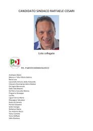 Programma Elettorale e Liste collegate candidato Sindaco Raffaele