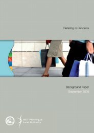 Retailing in Canberra - ACT Planning and Land Authority - ACT ...