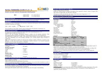 BioMed- Ammonia (GLDH-UV) (9 + 1) - Egy Chem for lab Technology