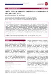 Effect of arsenic on paracetamol binding to bovine serum albumin ...