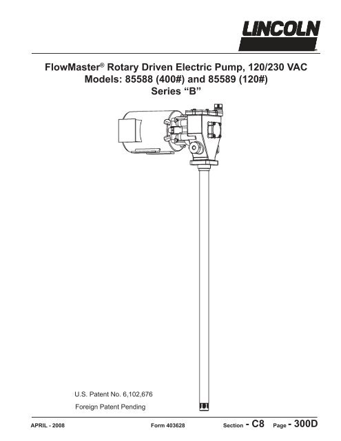 FlowMaster™ Rotary Driven Electric Pump - Lincoln Industrial