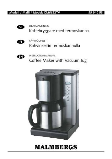 Kaffebryggare Med Termoskanna Coffee Maker With Vacuum Jug Kaffebryggare Med Termoskanna Coffee Maker With Vacuum Jug