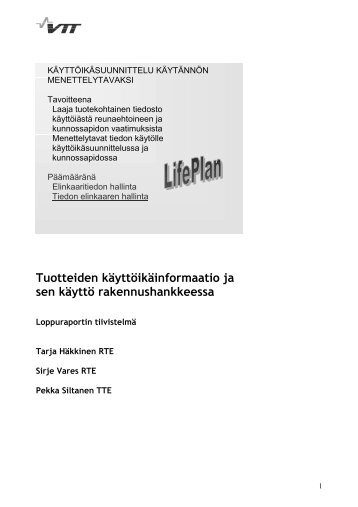 Life Plan loppuraportti - Rakennustietosäätiö