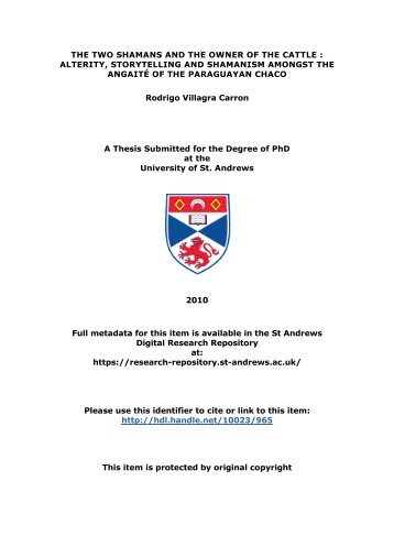 Rodrigo Villagra Carron PhD thesis.pdf - University of St Andrews