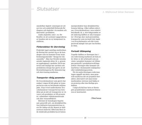 "Ekodesign - ett steg mot en hållbar framtid" som pdf - Svid