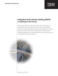 Integrated multi-channel retailing (IMCR): A roadmap to the ... - IBM