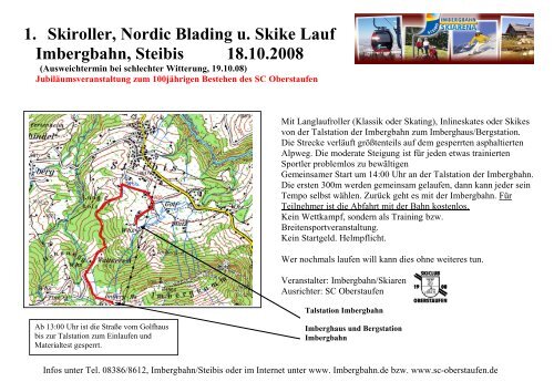 1. Skiroller, Nordic Blading u. Skike Lauf Imbergbahn, Steibis 18.10 ...