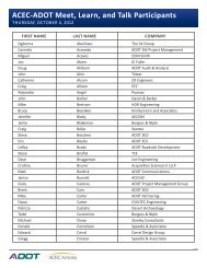 ACEC-ADOT Meet, Learn, and Talk Participants