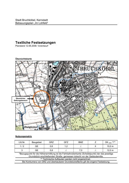 Textliche Festsetzungen - Beteiligungsverfahren