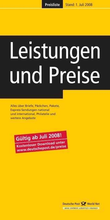 Leistungen und Preise - Index of