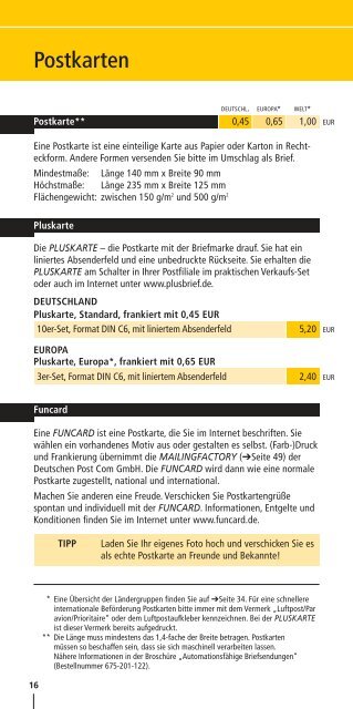 Leistungen und Preise - Index of