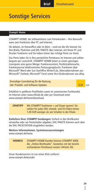 Leistungen und Preise - Index of