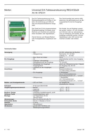 Merten Universal E/A-Tableauansteuerung REG-K ... - Eibmarkt.com