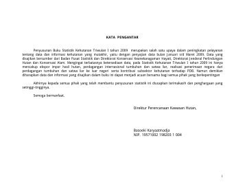 Statistik Kehutanan Triwulan I tahun 2009