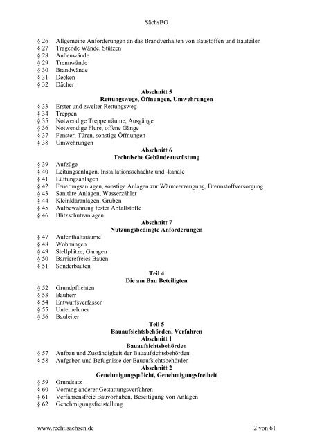 Sächsische Bauordnung (SächsBO) - TPG