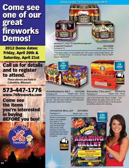 Click here to download our fireworks catalog. - Spirit of 76 ...