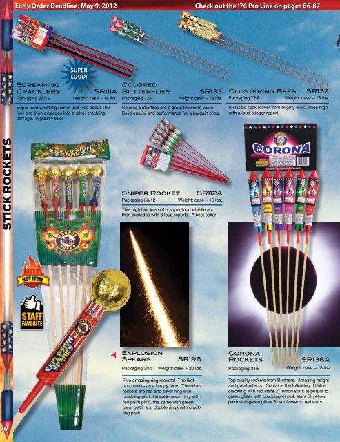 Click here to download our fireworks catalog. - Spirit of 76 ...