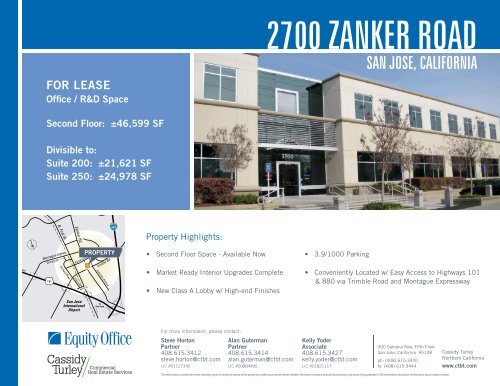 2700 ZANKER ROAD - Cassidy Turley Northern California