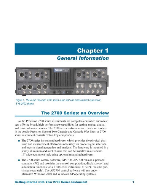 Getting Started with Your 2700 Series Instrument