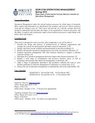 ISOM 2700 Syllabus - HKUST Business School