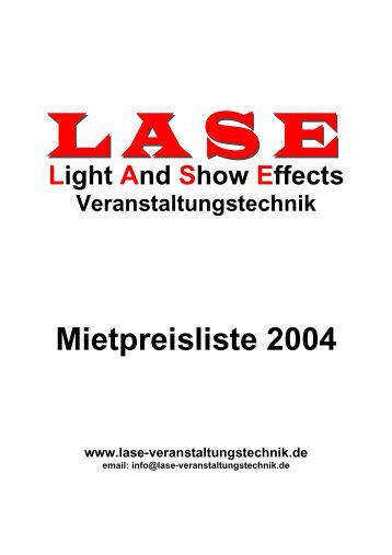 Mietpreisliste 2004 (.pdf) - lase-veranstaltungstechnik.de
