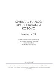 IZVEŠTAJ RANOG UPOZORAVANJA KOSOVO - UNDP Kosovo