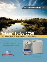 Tekran® Series 2700 - LabSolutions