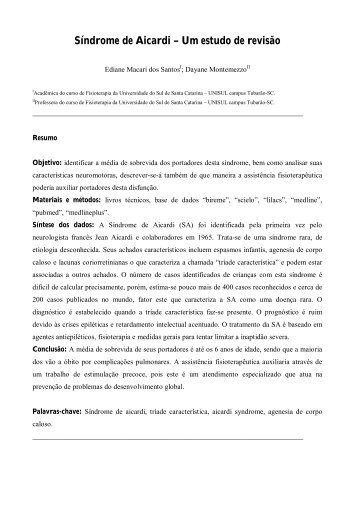Síndrome de Aicardi – Um estudo de revisão - Fisio-tb.unisul.br ...