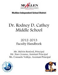 Faculty Handbook - Cathey Middle School
