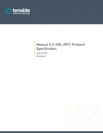 Nessus 5.0 XML-RPC Protocol Specification