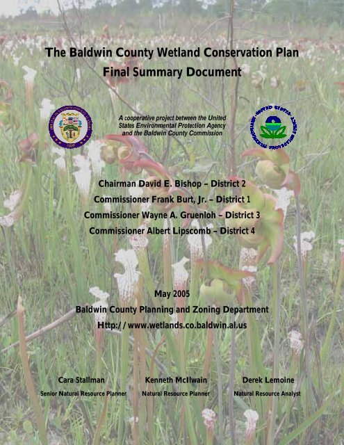 Baldwin County Wetland Conservation Plan - Alabama Department ...