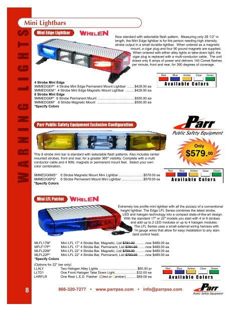 Parr Public Safety Equipment 2006-2007 Product Catalog