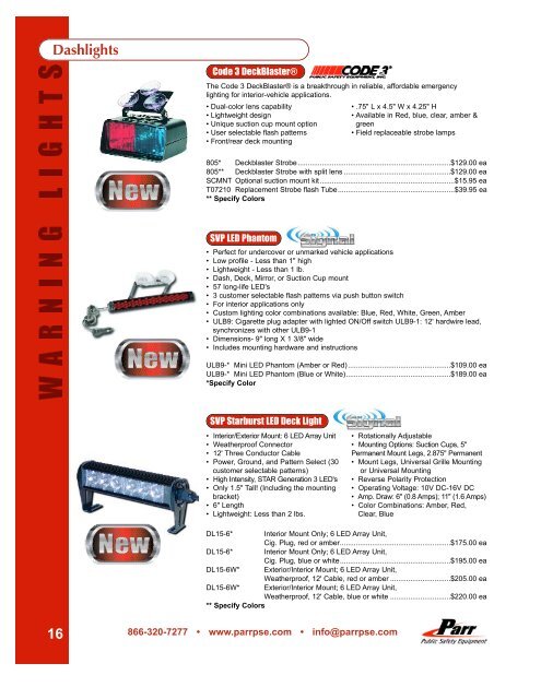 Parr Public Safety Equipment 2006-2007 Product Catalog