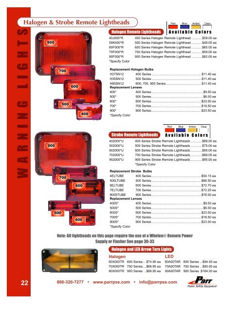 Parr Public Safety Equipment 2006-2007 Product Catalog