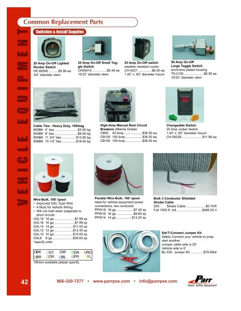 Parr Public Safety Equipment 2006-2007 Product Catalog