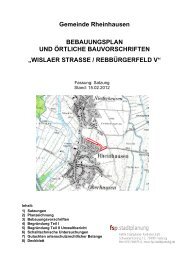 Bebauungsvorschriften - Gemeinde Rheinhausen
