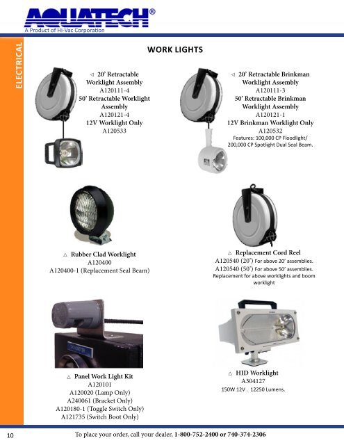 Aquatech Parts and Accesssories Catalog - Sahlberg Equipment