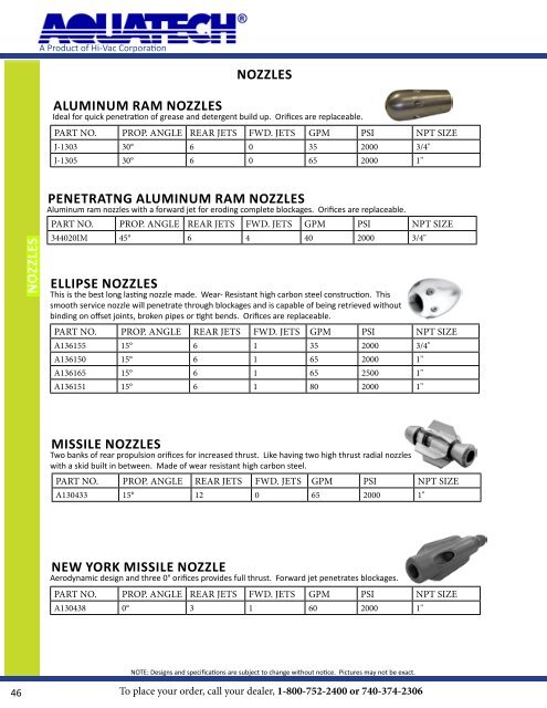Aquatech Parts and Accesssories Catalog - Sahlberg Equipment